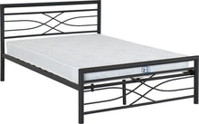 Kelly Black Metal Bed, 3 sizes