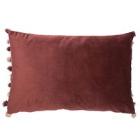Blush Pink/Aubergine velvet feel cushion