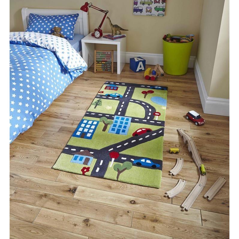 Children's Green Rug 5179 - Perfectly Home Interiors
