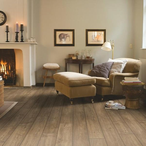 Impressive Scraped oak grey brown-Laminate-quick -step-Carpet Mills Maidstone