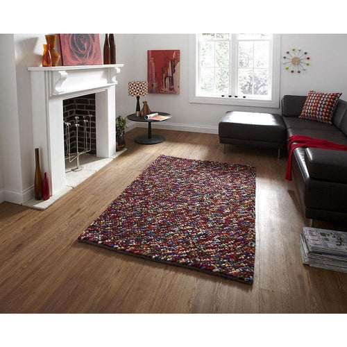 Pebbles Multi Colour Hand Knotted Wool Rug - Perfectly Home Interiors